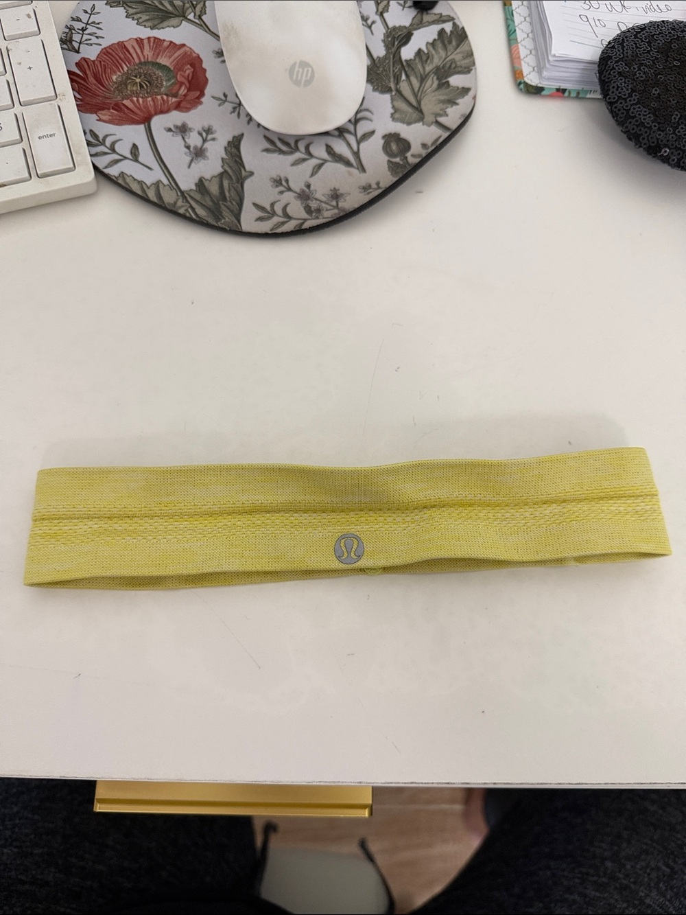 lululemon athletica Yellow Logo Stretch Headband